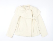 Rocha.John Rocha Women's Ivory Wool Blend Coat, Size 10