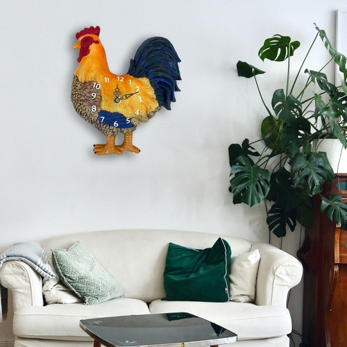 Cockerel design wall clock - cockerel,