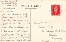 FAMILY HISTORY - POSTCARD - WARD - READING ERLEIGH COURT GARDENS THREE WAYS