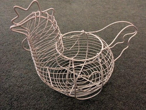 Vintage metal wire hen egg - hen,