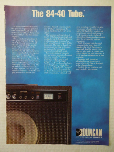 1989 seymour duncan tube - duncan,
