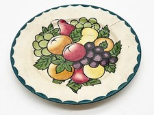 VINTAGE DINNER PLATE BRITANNIA POTTERY GLASGOW LANARY PATTERN FRUIT DESIGN