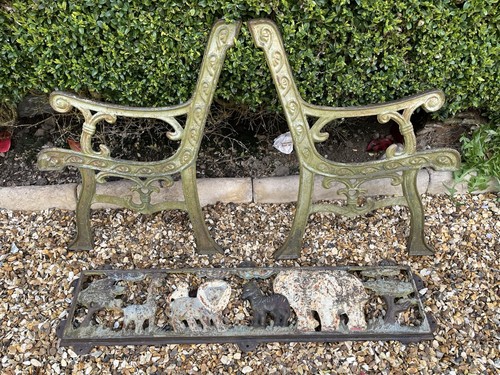 Vintage cast iron zoo - vintage, animals