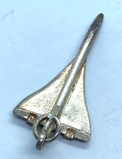 Vintage Sterling Silver Bracelet Charm Concorde Jet Plane