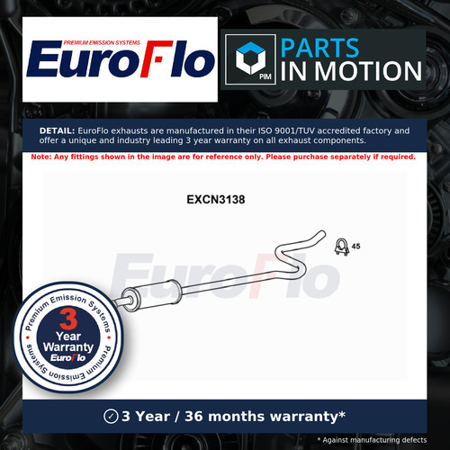 Exhaust back rear box fits - rear,