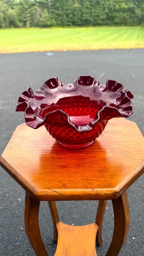 Fenton glass ruby - glass, red