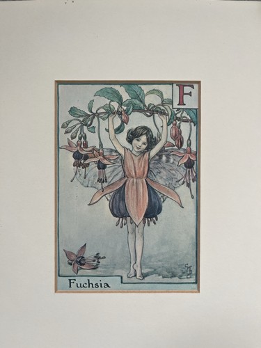 Original vintage fuchsia fairy - original,