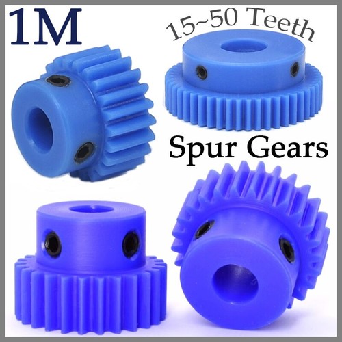 Blue nylon spur gears - nylon,
