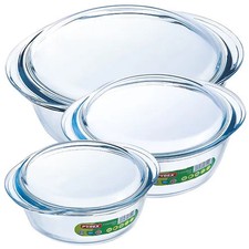 Pyrex Essentials 3 Piece Round Casserole Set