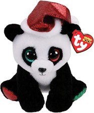 Ty Beanie Boo Boos 36694 Pandy Claus Panda Bear Christmas Hat  Regular 16cm NEW