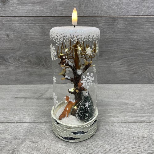 Christmas glass candle - christmas,
