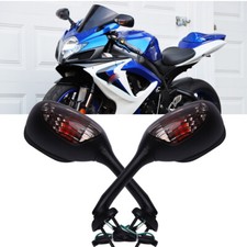 Motorcycle Mirrors Amber LED