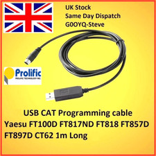 Yaesu USB Programming Cable FT - 100 817 857 897 100D 817ND 818ND 857D 897D 1m