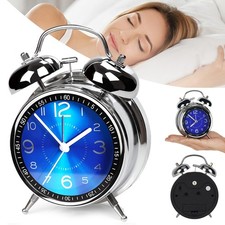 Super Loud Alarm Clock Twin Bell Alarm Clock Non Ticking Quartz with Night Light