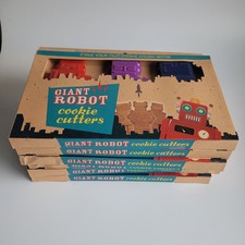 Job Lot Retro Style Giant Robot Cookie Biscuit Cutters 6 X 3 Pack Party Bag New 