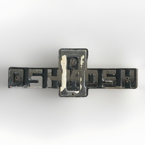 Vintage oshkosh truck emblem - truck,