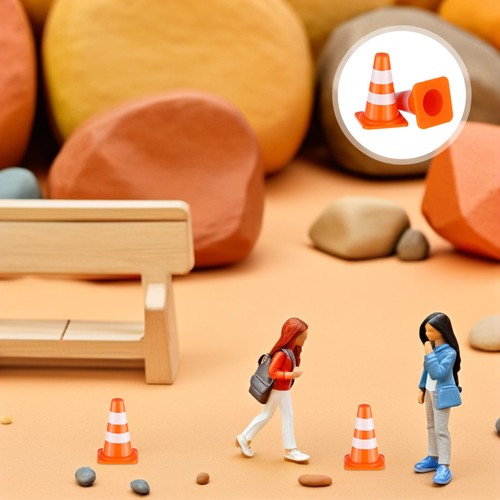 Mini orange plastic traffic - mini,