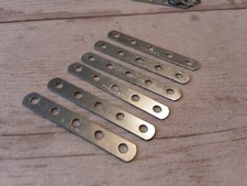 Meccano 6 x #235 Narrow Strip 2.5" Truncated ends Zinc GC