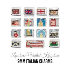 London United Kingdom 9mm Italian Charm, Fits 9mm classic Italian charm bracelet