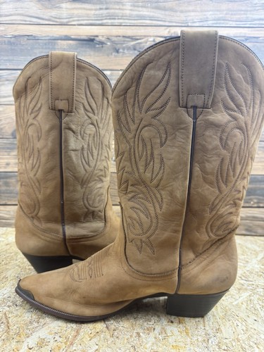 Brown suede cowboy boots - cowboy,