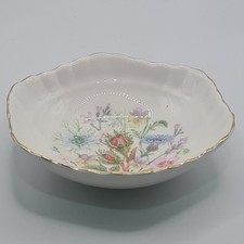 VINTAGE AYNSLEY WILD TUDOR FLORAL FINE BONE CHINA PIN DISH