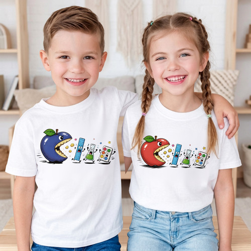Funny apple monster back - apple,