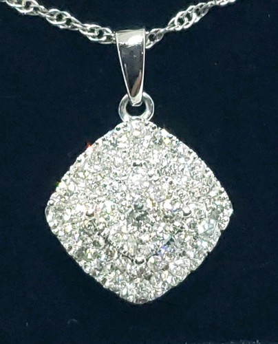 Diamond pendant 14k white - pendant,