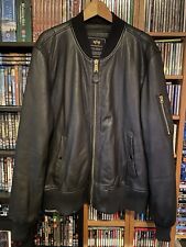 Alpha Industries Genuine Leather Flight Jacket MA-1 VF Tags X-LARGE