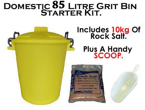 85l yellow grit bin - yellow,