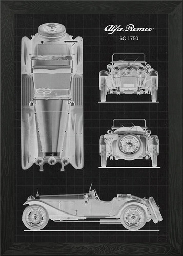Alfa romeo 1750 framed wall - framed,