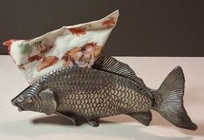 Vintage Silver Tone Carp