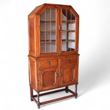 Antique Oak Leaded Glass