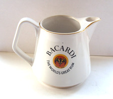 bacardi rum advertising water jug  white american import made in japan in VGC