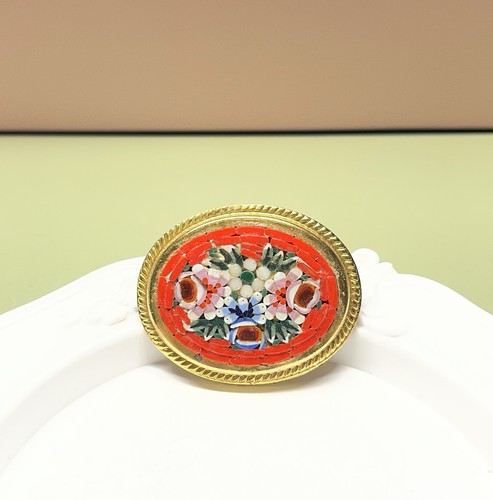 Vintage red floral - floral, micro