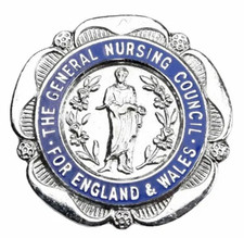 General Nursing Council For England & Wales 1961 Nurses Enamel Brooch Badge