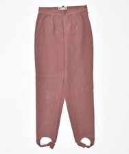 SUPERIOR Womens Stirrup Chino Trousers IT 42 Medium W26 L28 Pink Cotton W207