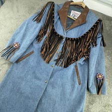 Vintage Diamond Denim Leather