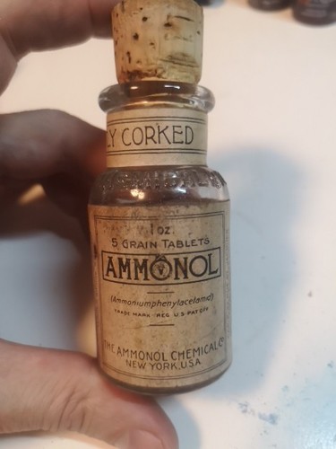 Ammonol bottle old medicine - ammonol,