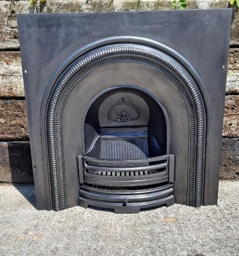 Cast iron arched fireplace - arched,