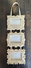 Laura Ashley Cream Shabby Chic Rococo Trio Hanging Photo Picture Frame 2'' x 3''