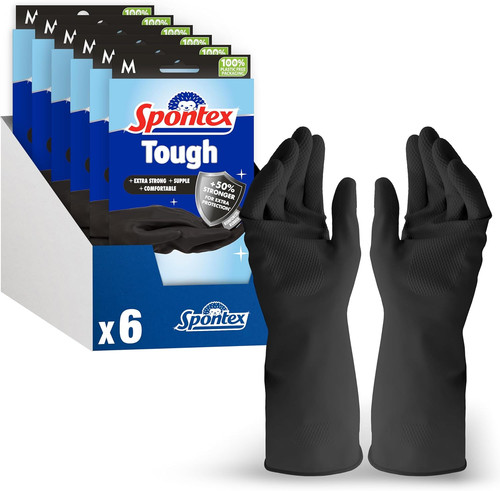 Tough reusable rubber gloves - tough,