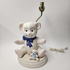 White Teddy Bear Lamp with