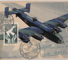 FRANCE Postcard WW2 HALIFAX BOMBER Tour Cabran LA BAULE 1947 Peace DOVE YZ175