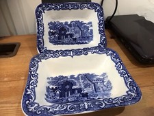 Pair Shredded Wheat Dish  George Jones & Sons 15 X12 Cm