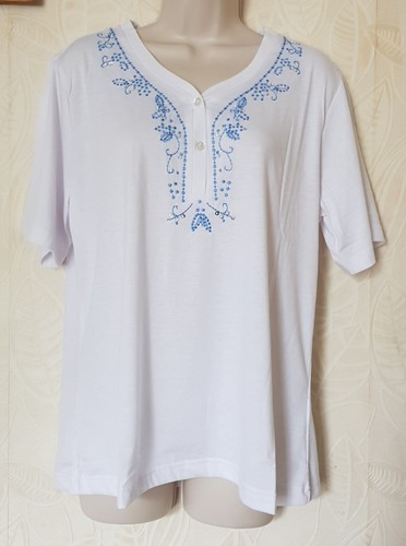 Ladies ashild white with blue - ladies,