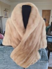 Large Mink Stole Cape Shawl Scaff Bolero Jacket Wrap Real Fur Visone Nerz Visón