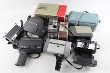 Assorted Vintage 8mm & Super 8 Cine Cameras Job Lot w/ Some Original Cases