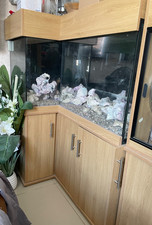 443L Oak Large Fish Tank Aquarium with Cabinets