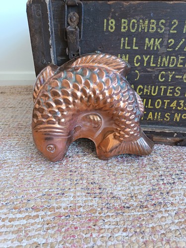 Vintage copper fish jelly - vintage,