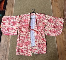 Vintage Traditional Patterned Japanese Haori Kimono Jacket beautiful Design